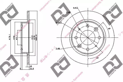 Тормозной диск DJ PARTS BD1093